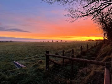 Sunset over the campsite