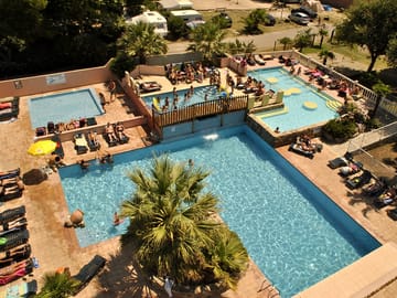 Aerial view of the pool