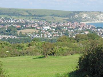 Views of the purbeck countryside from the camping field