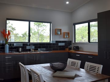 Modern kitchen with open-plan dining