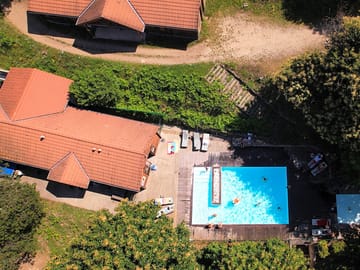Aerial view of the pool