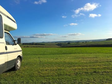 Peak district views with the staffordshire moorlands in the distance