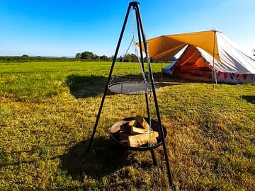 Firepit and awning