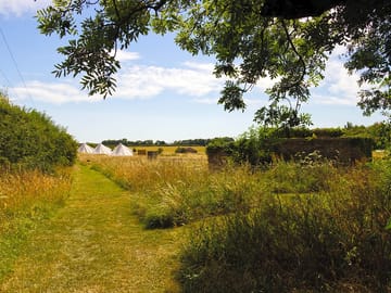 Camping field entrance