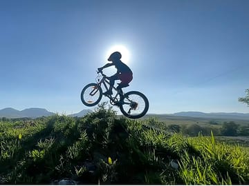 On-site mtb jumps line exclusive for guests