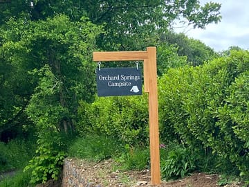 Our new sign and cornish wall so you lovely campers won’t miss us!