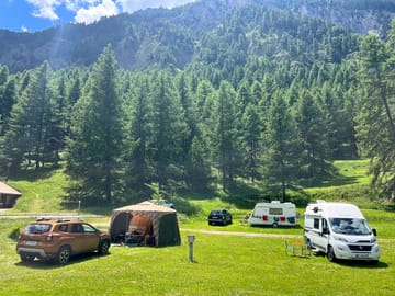 Pitches with mountain views