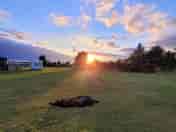Amazing sunsets on site.