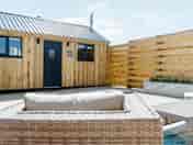 Private garden seating area