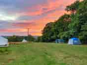 Campsite at sunset