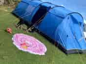 Our tent pitch, the electric hook up was great! Slight slope on this area but nothing to bad.
