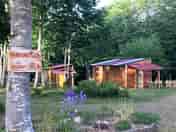 Peaceful cabins among the trees