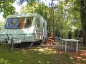 One of the on-site touring caravans
