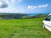 Visitor image of the view from the pitch. Campervans and tents welcome!