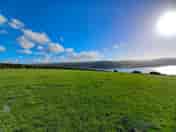 The camping field, looking towards Cippyn and the estuary