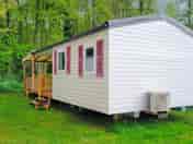 Mobile home and its covered terrace