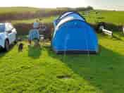 Spacious pitches with great views and all day sunshine