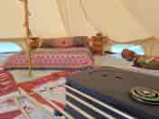 Inside the bell tent
