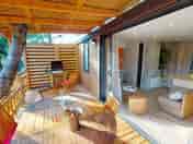 Luxe Lodge with forest views
