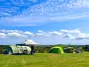 With 10 metre x 10 metre jumbo pitches you are never crammed in at Lizard View Camping.