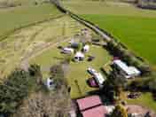 Ariel view of Springfields Countryside Caravan and camping taken April 2021
