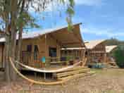 Wood lodge exterior