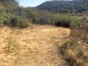Wild hillside camping
