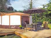 Outside the yurt