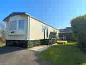 Outside of static caravan