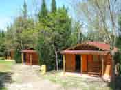 Outside some of the bungalows