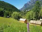 Mountain and village views