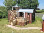 Decking outside of the Dixie cabin