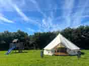 Bell tent and play area
