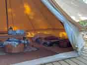 Safari tent interior