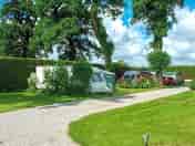 Campsite pathway and pitches