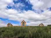 View from the wildlife pond to the bothies