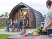 Luxury Pod with outdoor seating area