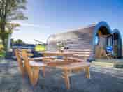 Picnic seating outide Madonna