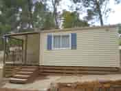 Exterior of the static caravan