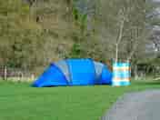 pitch right by the river