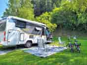 Campervan pitch with gravel