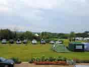 Spacious pitches with car parking