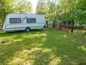 One of the grass touring pitches