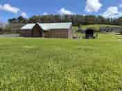 Neatly mown camping area
