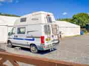 Motorhome pitch behind the marquee