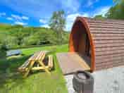 Exterior of a camping pod