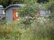 Outside the shepherd's hut