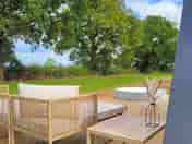 Decking area with seating and firepit