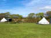 Bell tents on decking