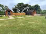 Wooden camping pods
